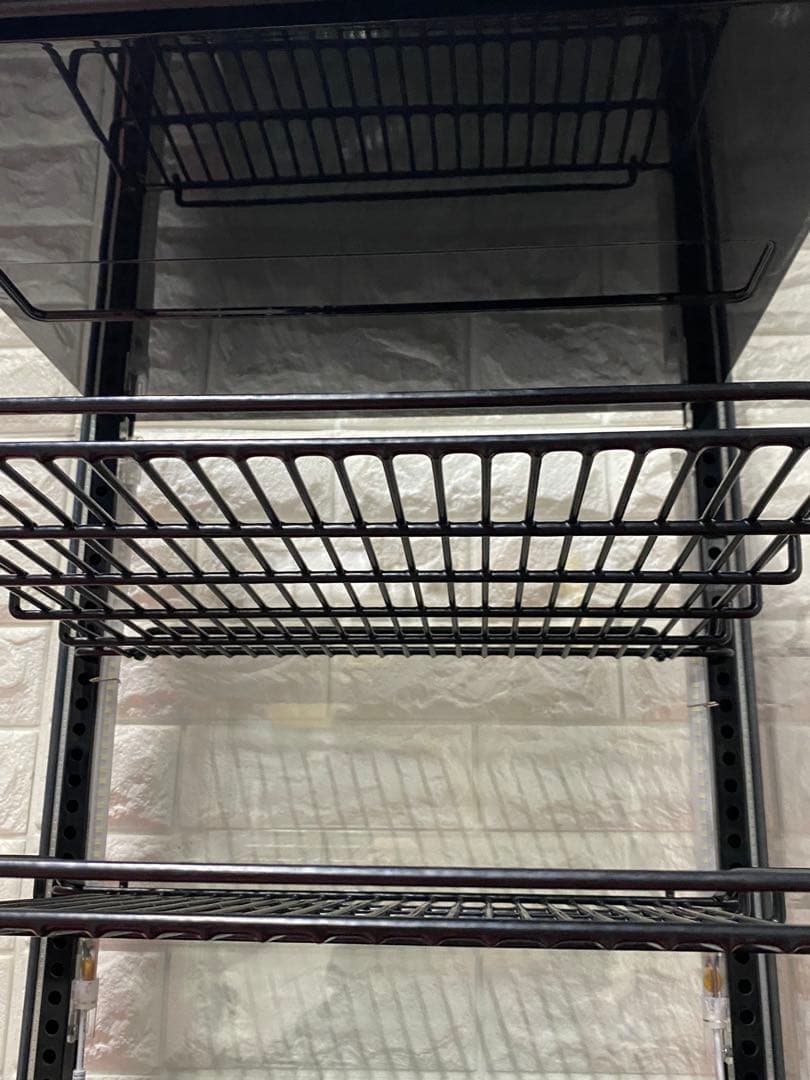 面ガラス 冷蔵ショーケース 卓上型 63L ブラック R4G-63SLB