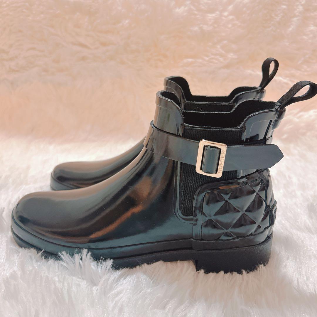 HUNTER ハンター　レインブーツ　サイドゴア　ブラック23㎝