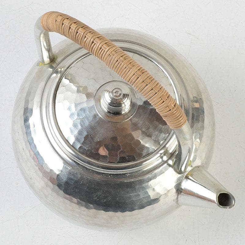 煎茶道具　京屋　本錫製　湯沸　やかん　共箱　M　9385