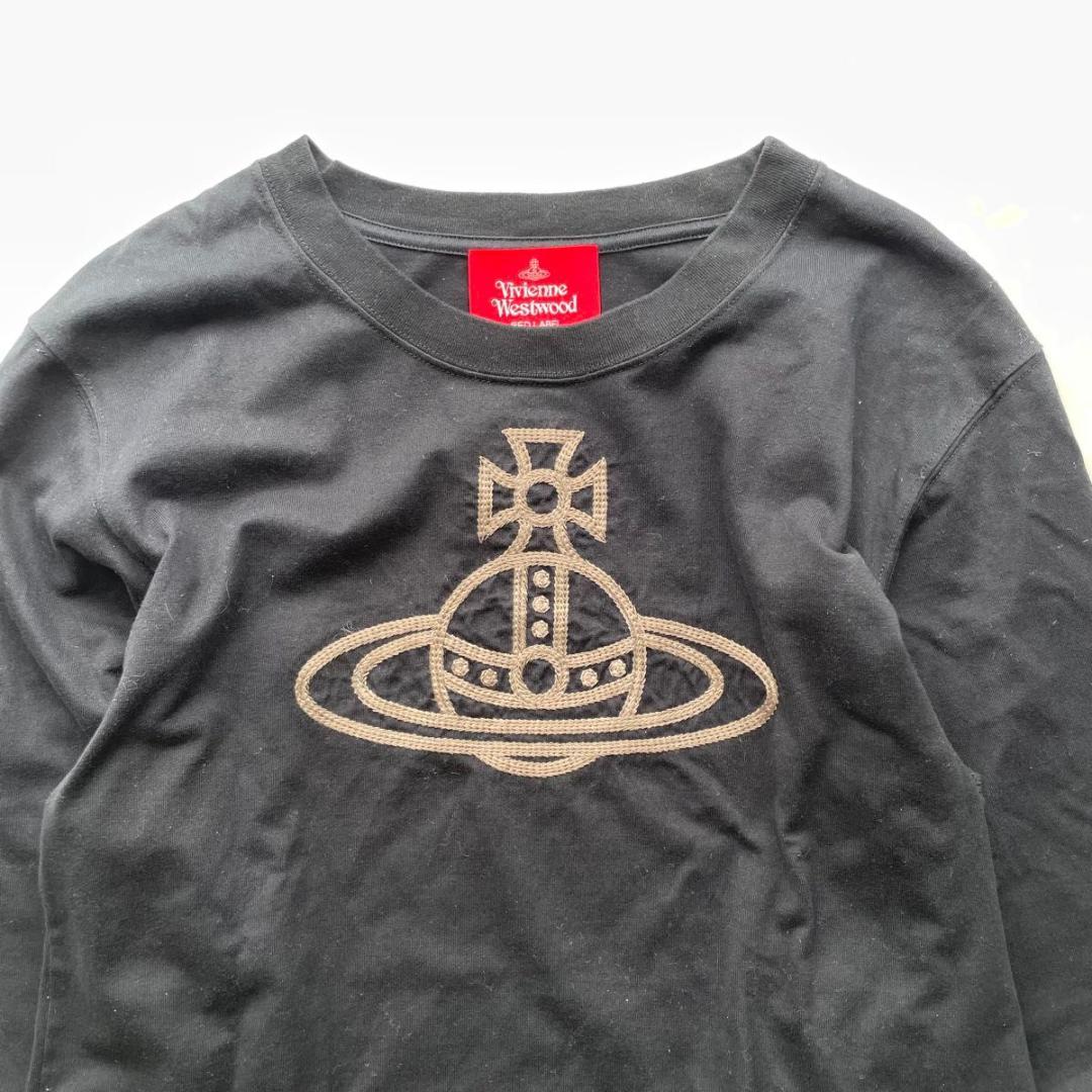 Vivienne Westwood オーブ刺繍カットソー ブラック　長袖　S　１