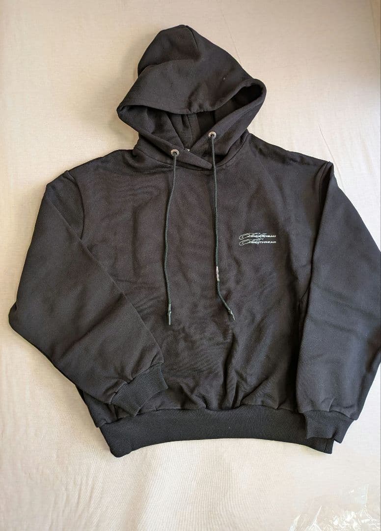 S logo pullover hoodie ブラック