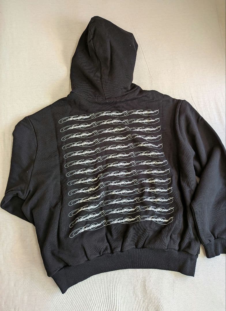 S logo pullover hoodie ブラック