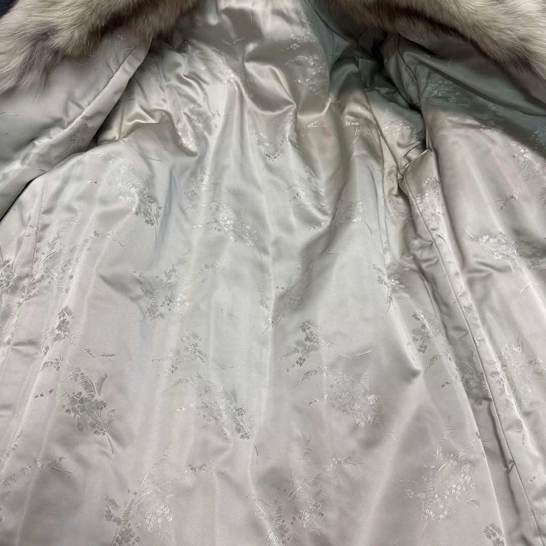 SAGA FOX ホワイト ファーコート　毛皮　ジャケット　サガフォックス　銀