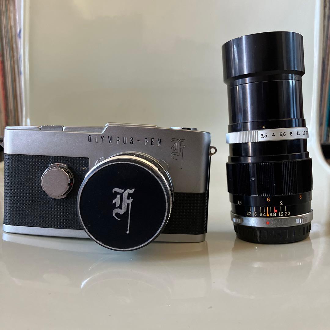 ★整備済★完動★Olympus★PEN F★花文字★レンズセット★