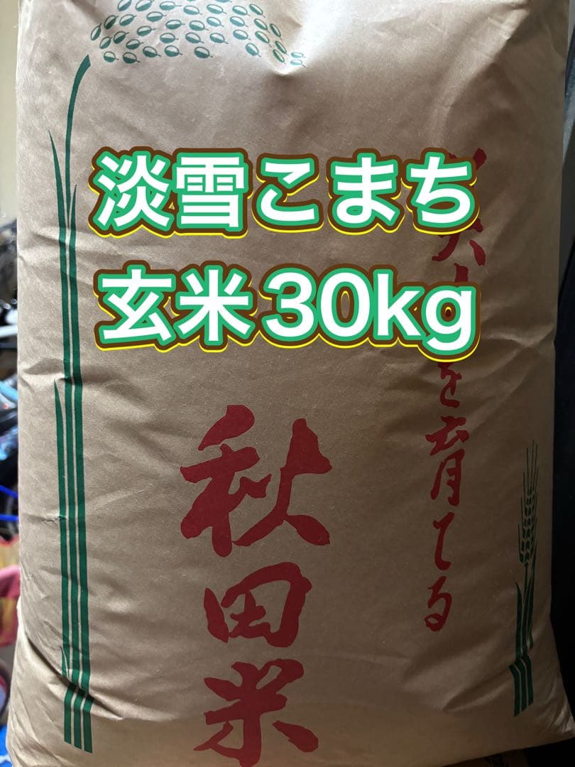 送料込み　淡雪こまち　玄米 30kg 秋田県産