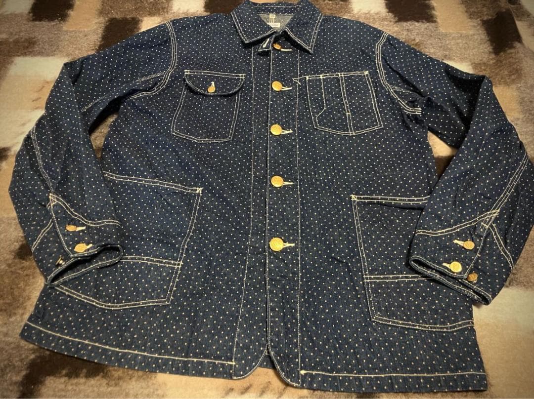 SUGAR CANE シュガーケーン ドット柄カバーオールジャケット 38(M)