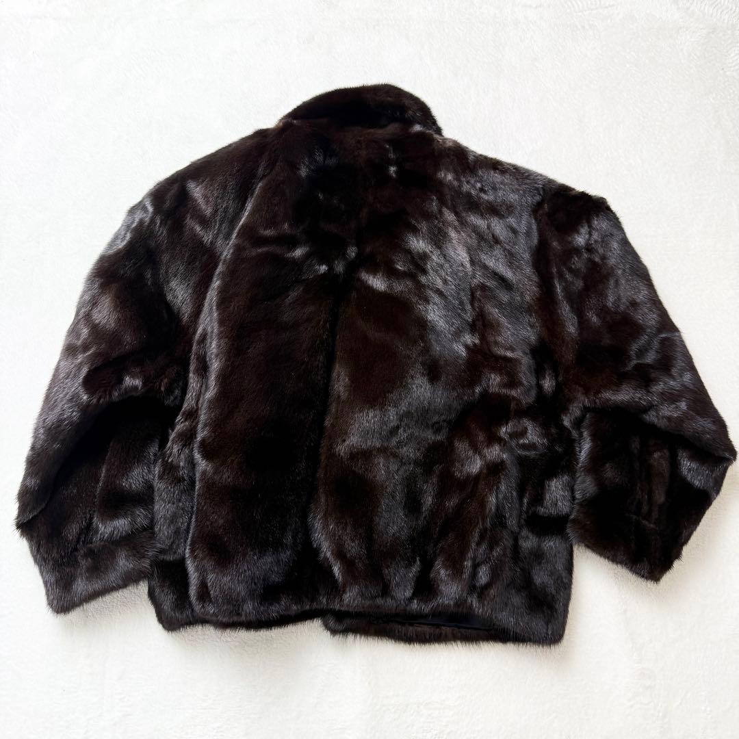最高級　ブラックグラマ 2299 毛皮 リアルファーコート　ミンク