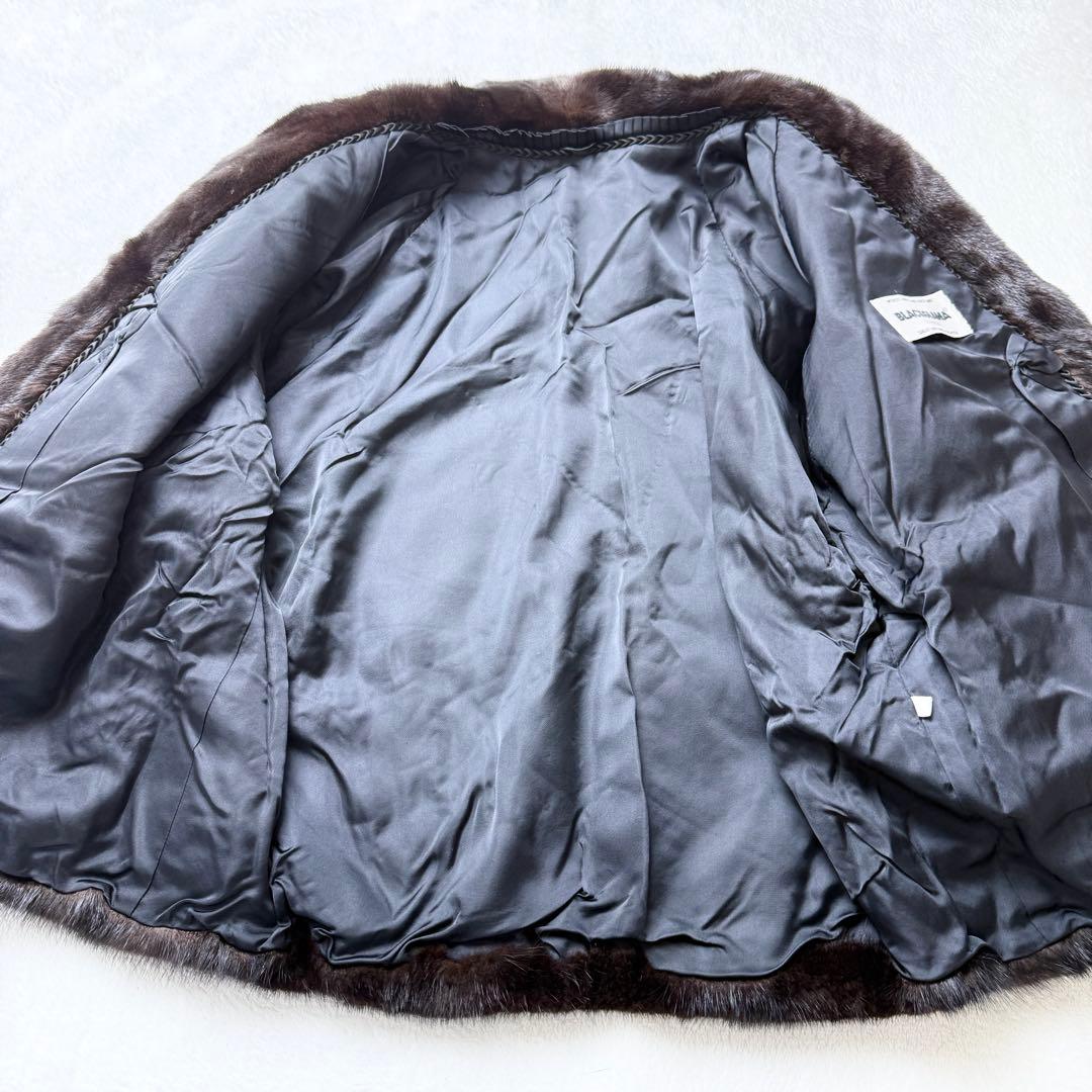 最高級　ブラックグラマ 2299 毛皮 リアルファーコート　ミンク