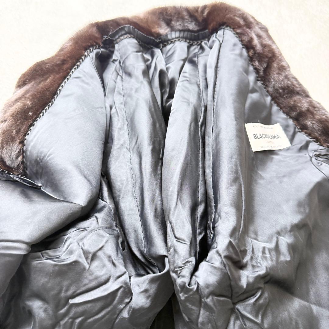 最高級　ブラックグラマ 2299 毛皮 リアルファーコート　ミンク