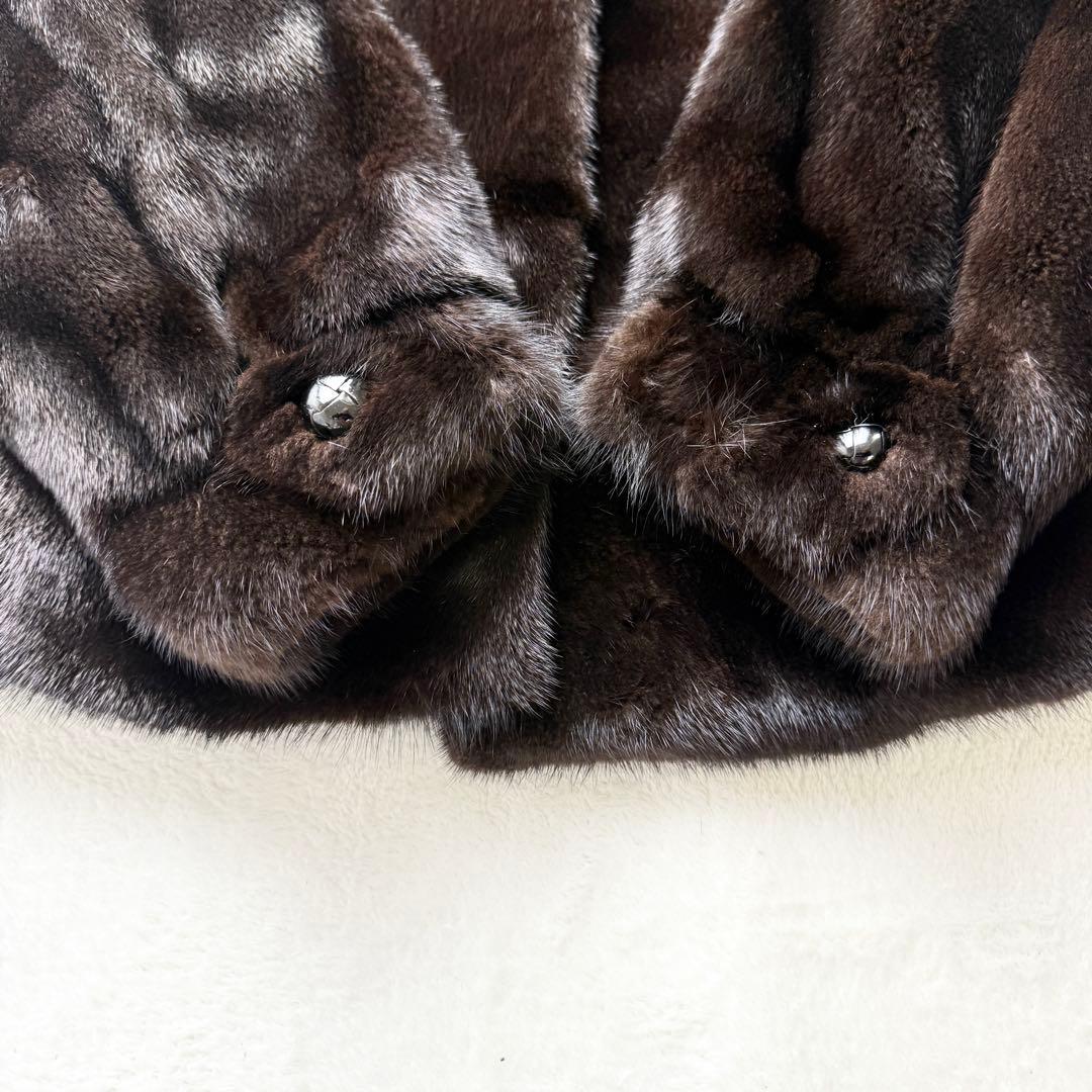 最高級　ブラックグラマ 2299 毛皮 リアルファーコート　ミンク