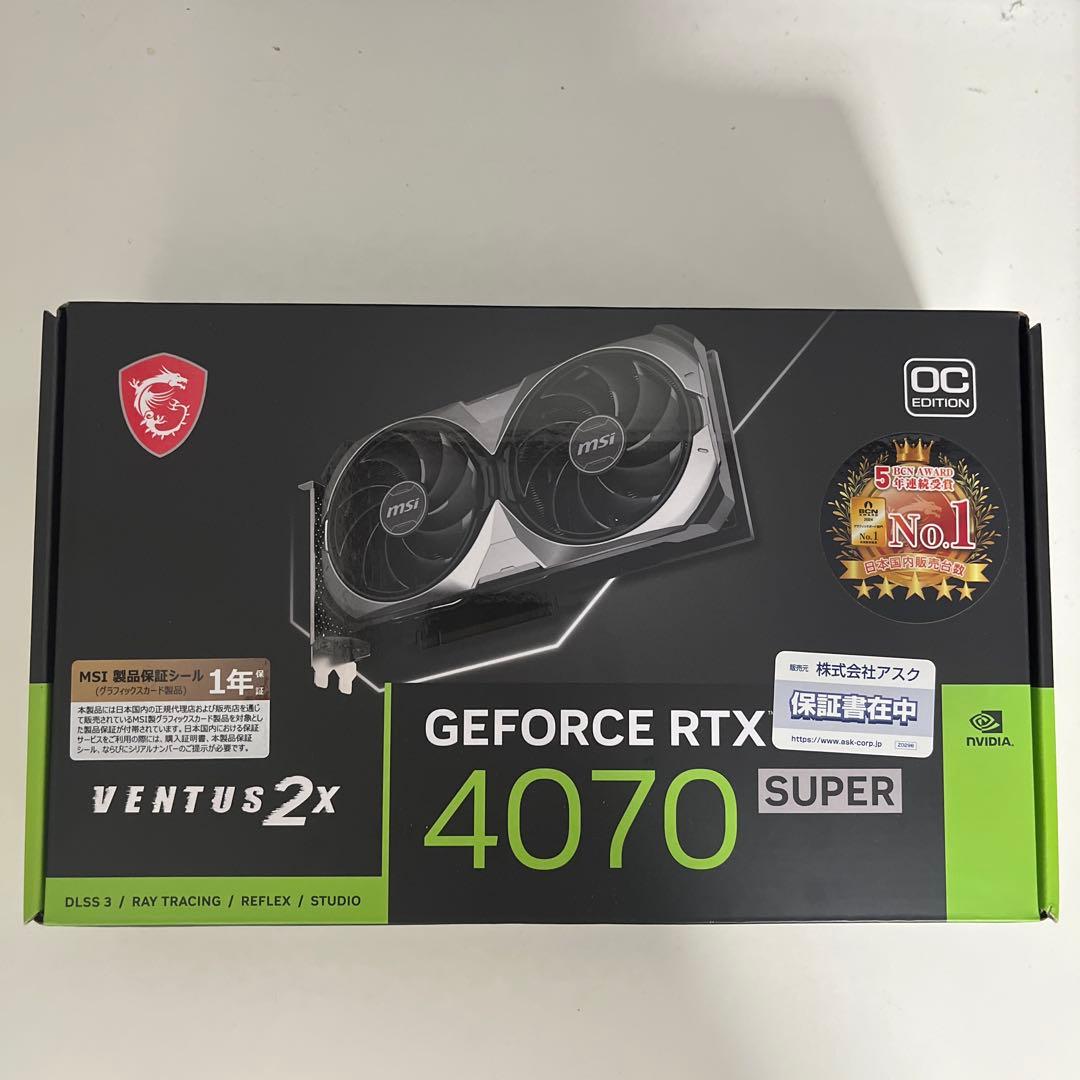 グラフィックボード・グラボ・ビデオカード MSI GeForce RTX4070 SUPER VENTUS 2X OC