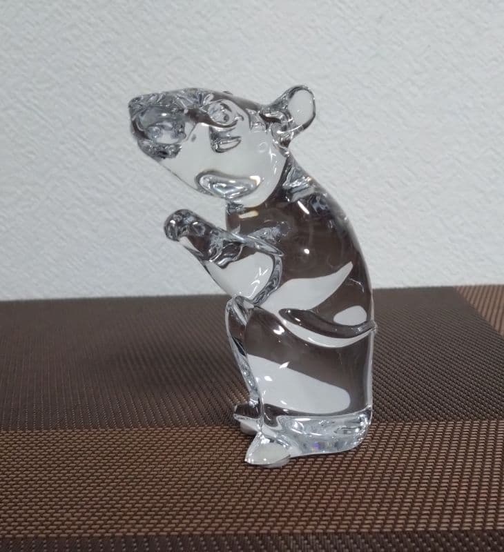 バカラ・干支ネズミ クリスタルオブジェ