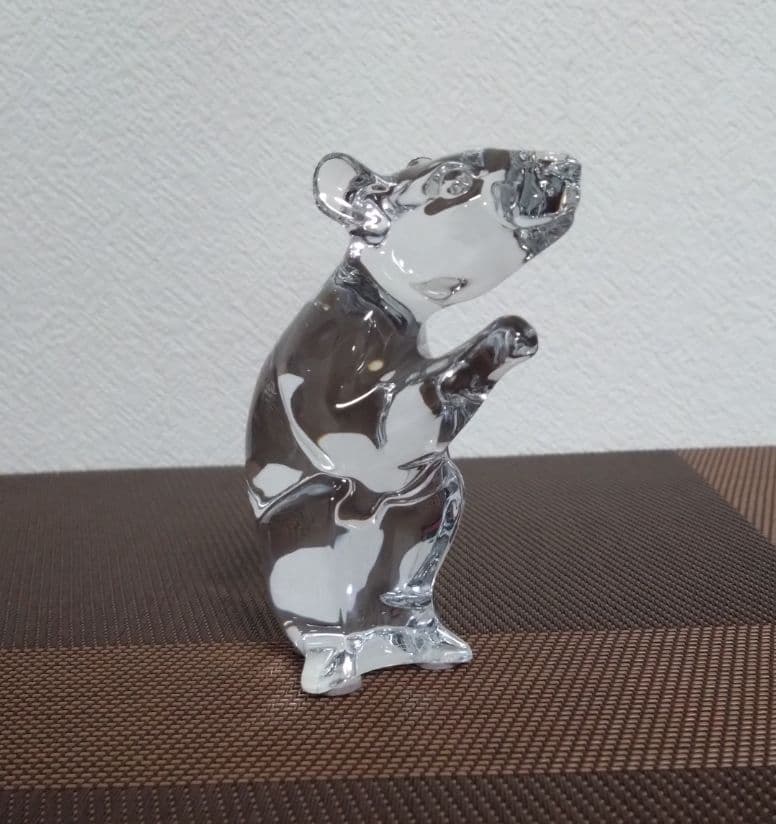 バカラ・干支ネズミ クリスタルオブジェ