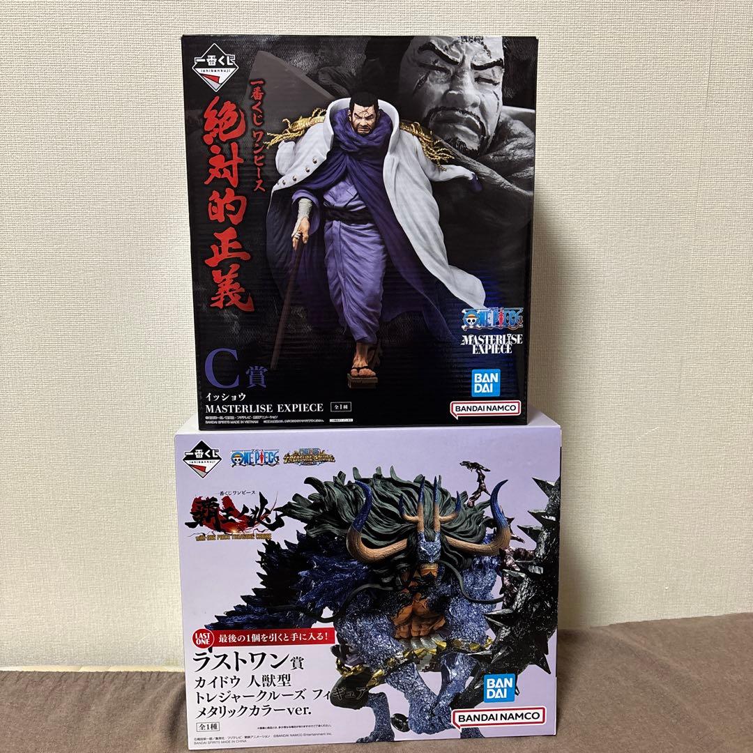 一番くじワンピース　絶対的正義　C賞　藤虎•カイドウ メタリックカラー