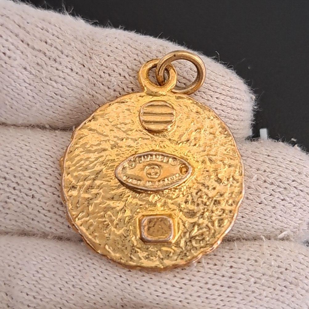 シャネル ネックレストップ ラインストーン ココマーク ゴールド美品