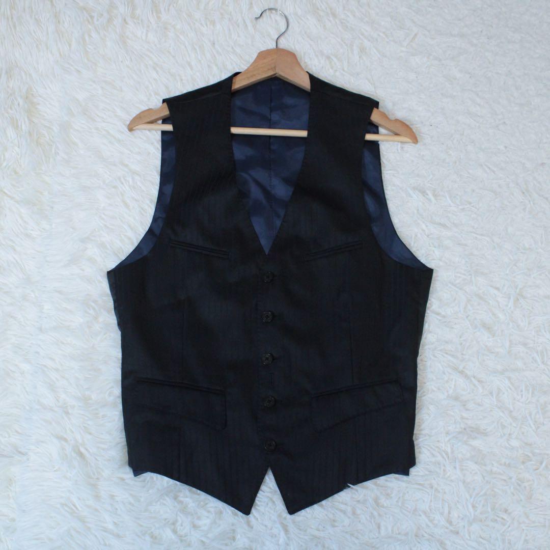 ブラックレーベルクレストブリッジ 3ピース セットアップスーツ ストライプ 38