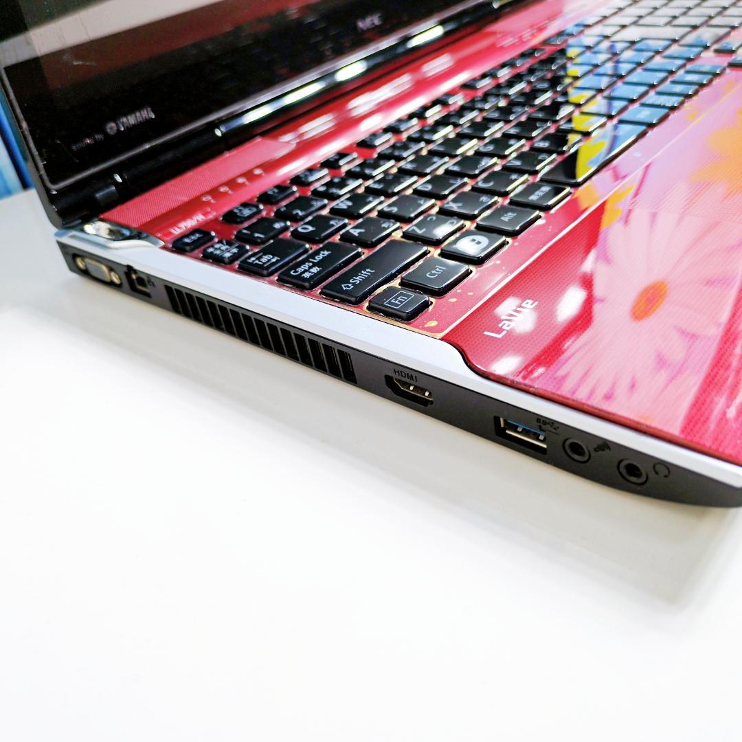 １台限定✨corei7欲張り新品SSD✨すぐ使える赤ノートPC✨オフィス✨設定済