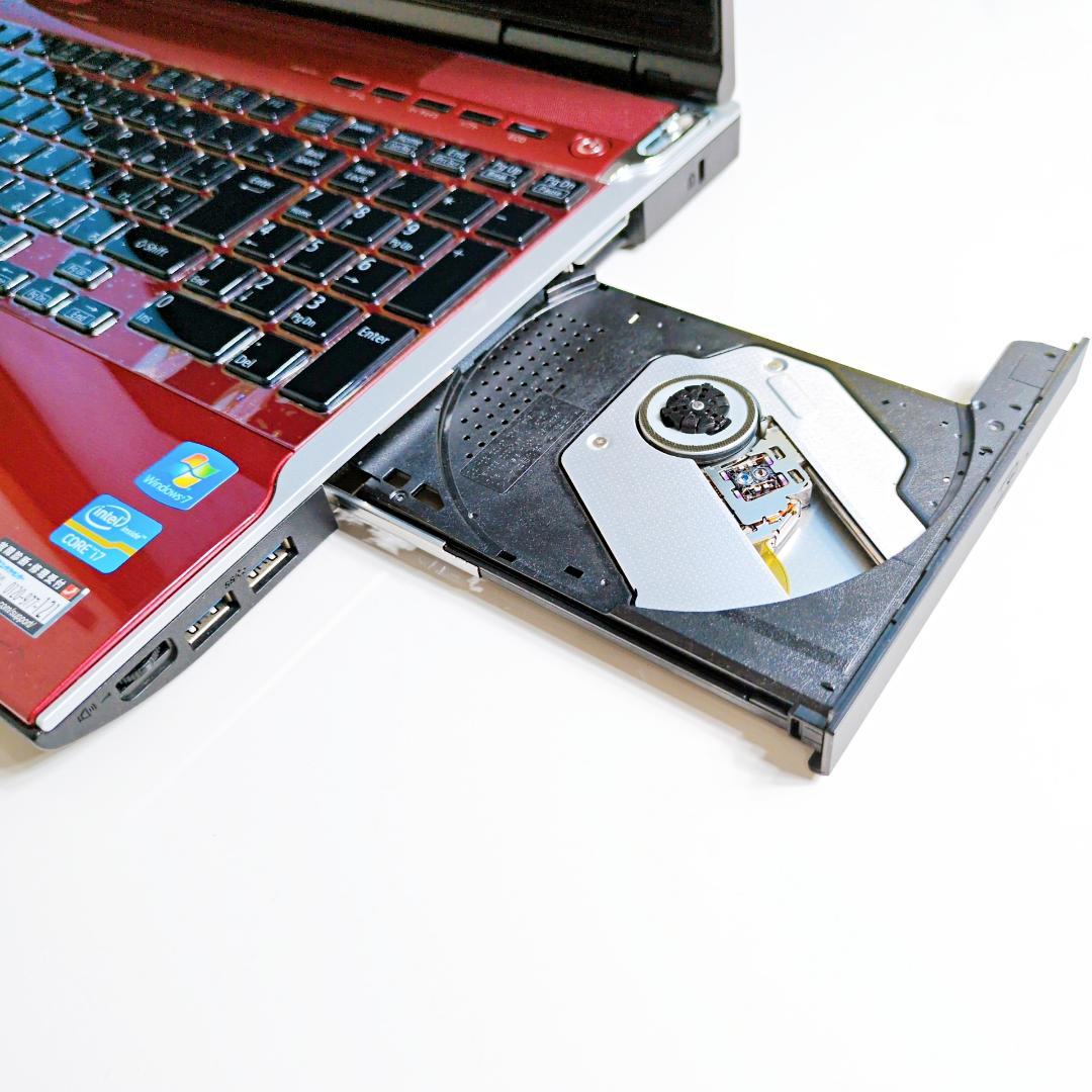 １台限定✨corei7欲張り新品SSD✨すぐ使える赤ノートPC✨オフィス✨設定済