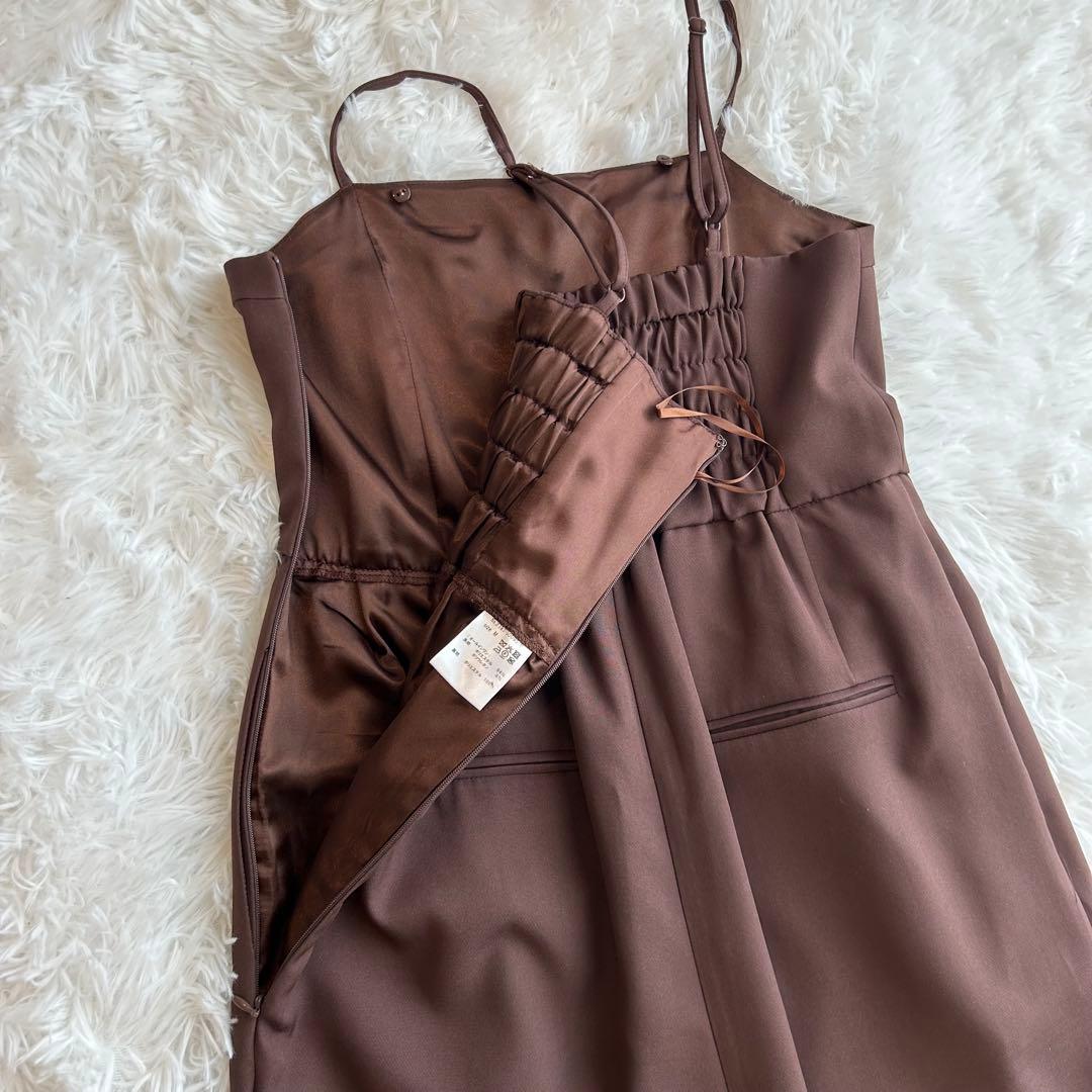【新品✨️】niana チュールベスト&オールインワン パンツドレス ブラウン M