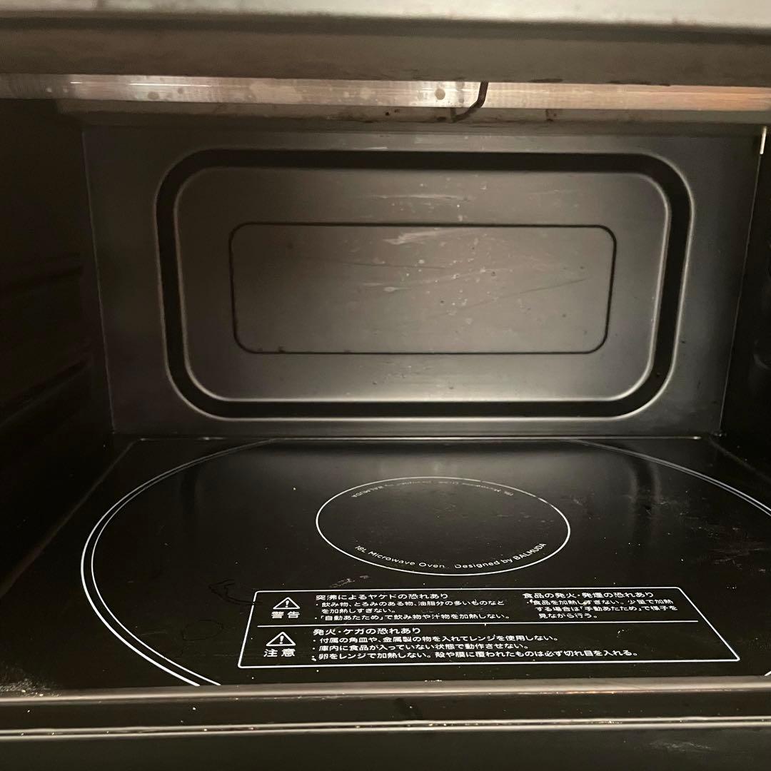 ジャンク品　BALMUDA ブラック オーブンレンジ
