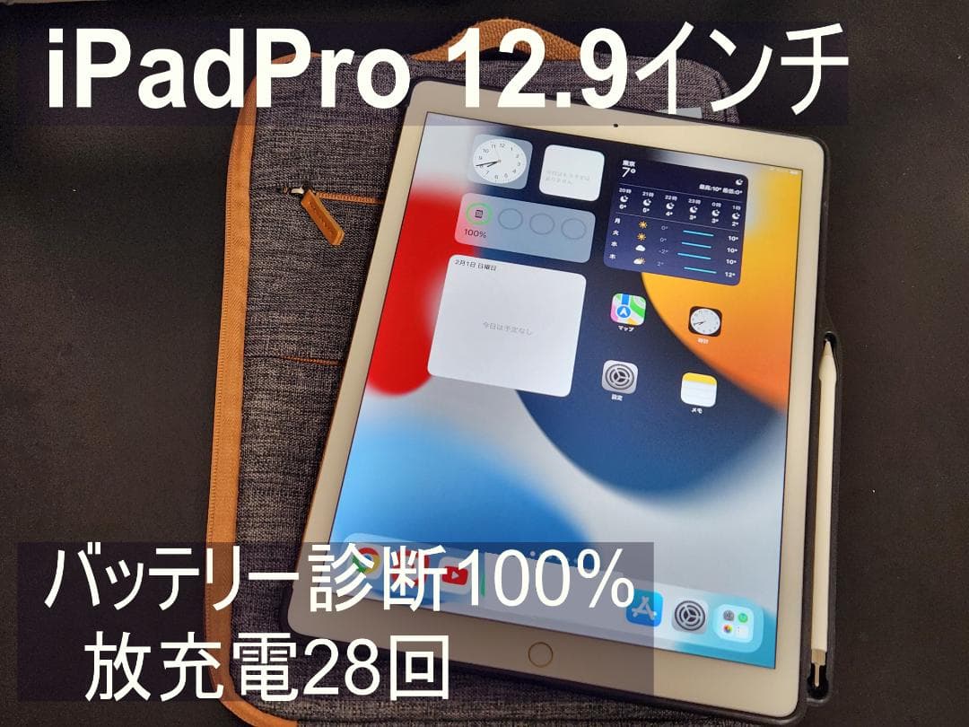 iPad Pro 第2世代 12.9インチ バッテリー100% 純正ペン付き