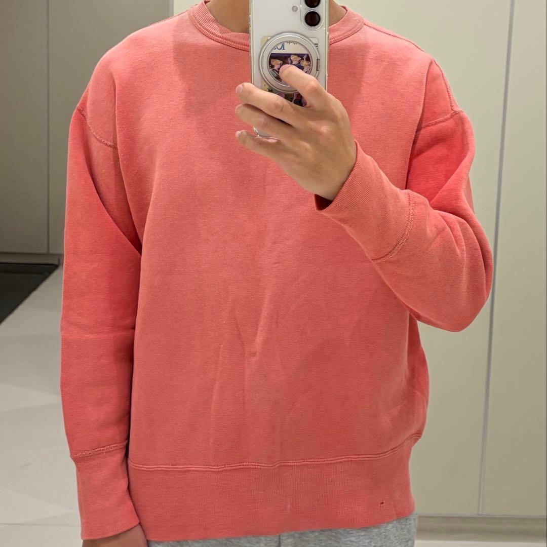 【極上フェード】XL相当 50s 60s ヴィンテージスウェット 長リブ ピンク