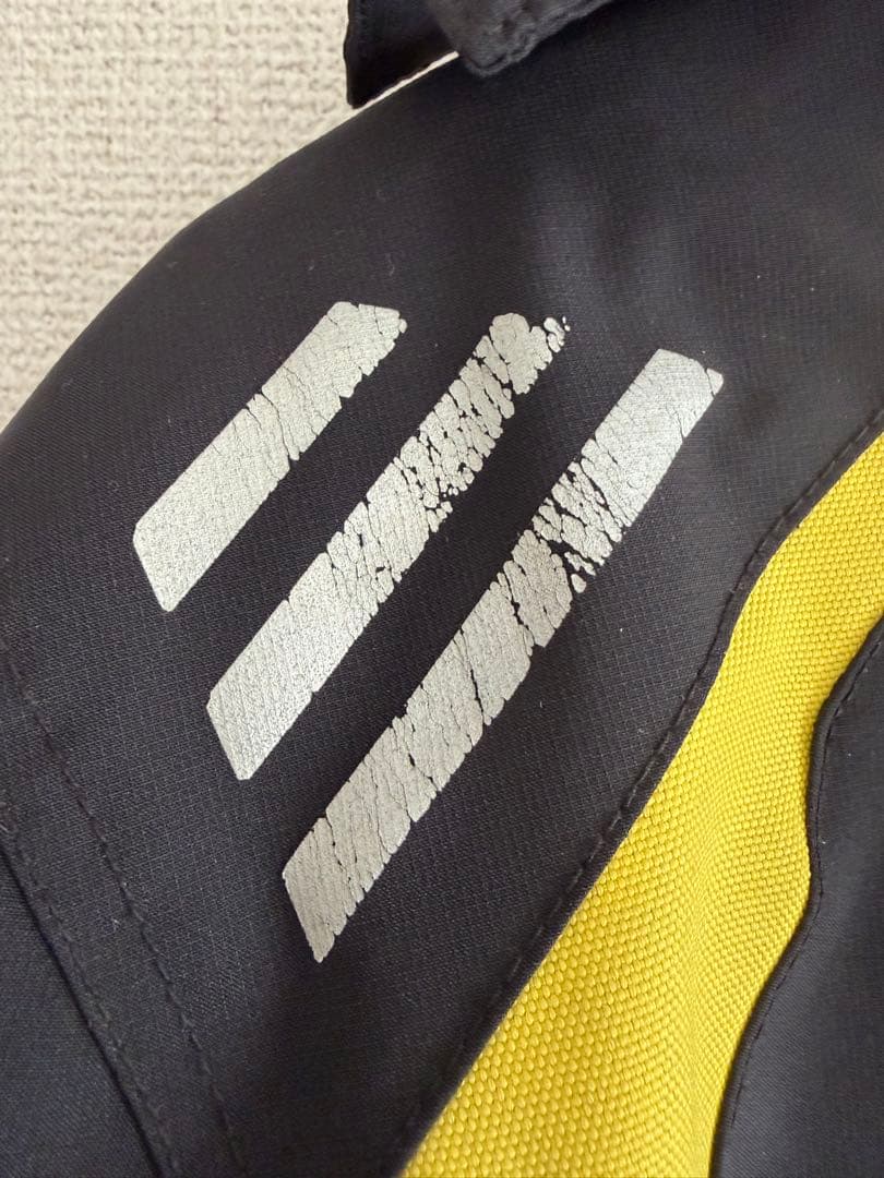 めい太郎elf バイクジャケット 黒/黄 フード付き