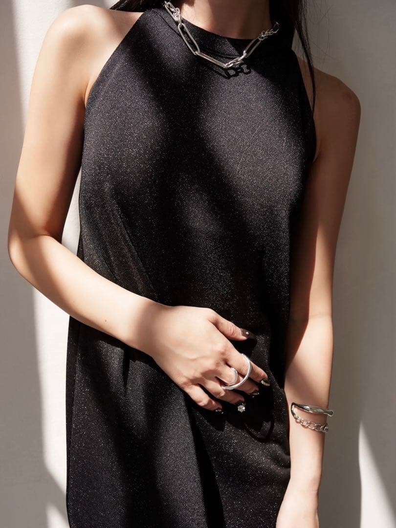 BASIC ラメ カットソー ワンピース　グラムリップス