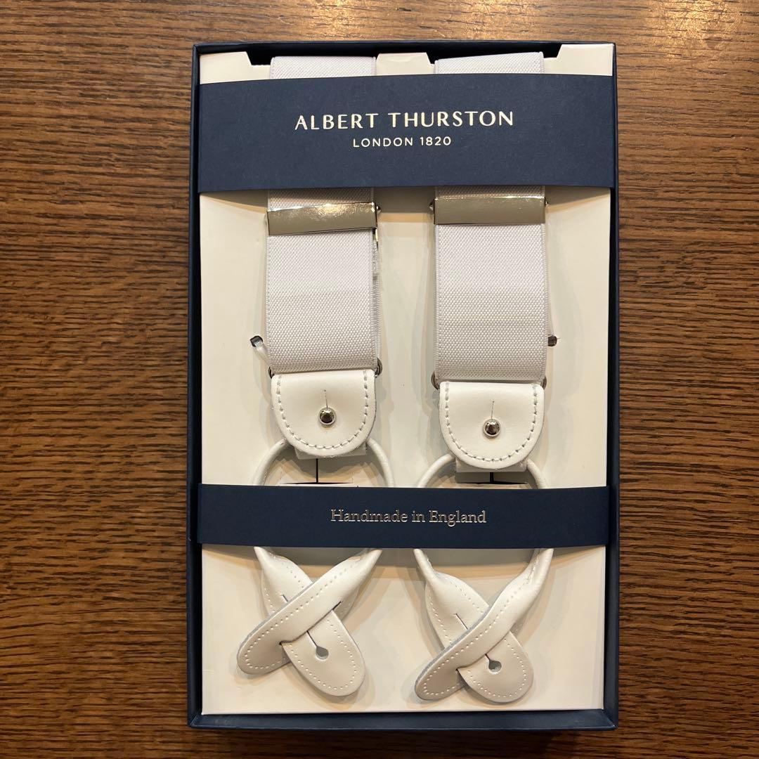 【白激推し！】 THURSTON ホワイト サスペンダー