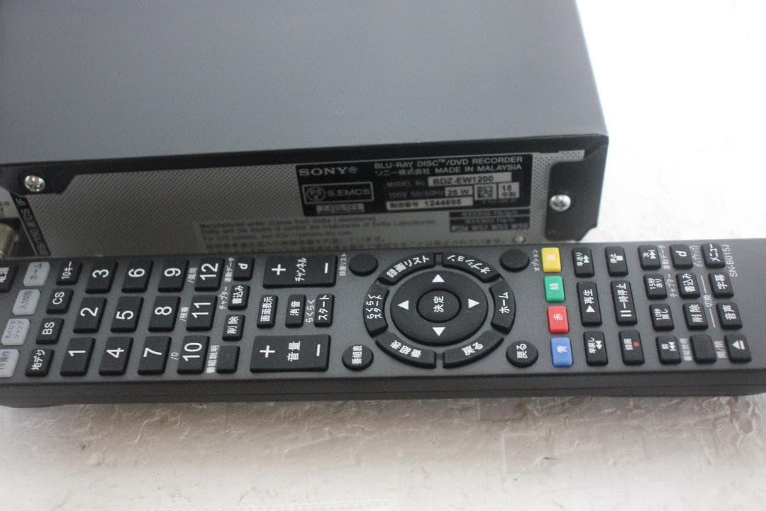 内部徹底清掃 SONY ブルーレイ BDZ-EW1200 1TB 2015年