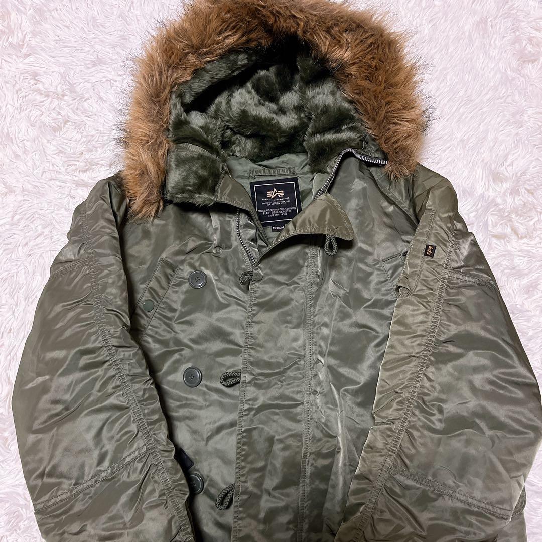 人気　アルファインダストリーズ　N-3bフライトジャケットM ミリタリー