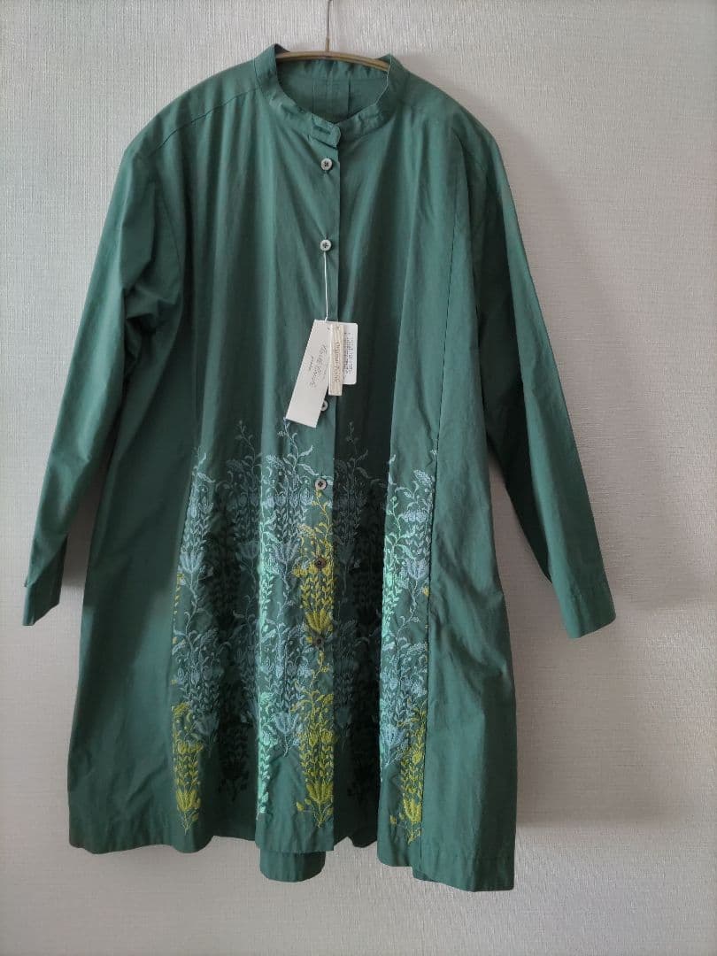 コットンハウスアヤ「秋草の花」 長袖チュニック 羽織　新品タグ付き