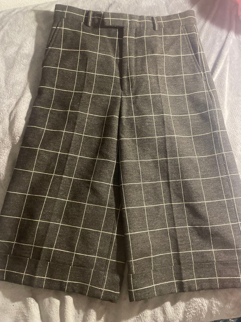 GUCCI 格子柄 クロップドパンツ ワイドパンツ　7部丈　ショートパンツ