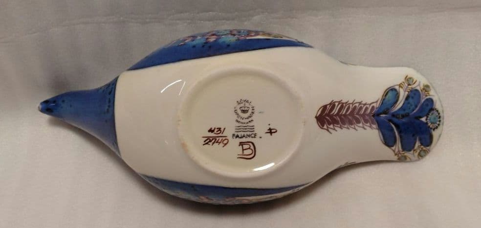 ロイヤルコペンハーゲン 孔雀 鳥 陶器 ボウル 小物入れ お菓子入れ 置き物