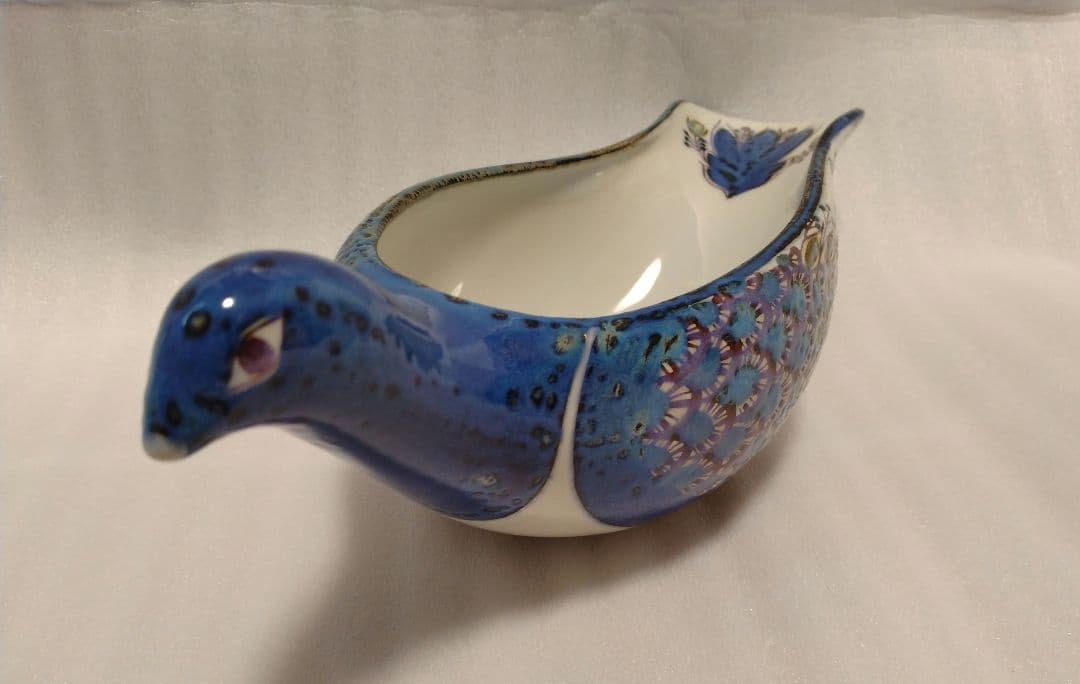 ロイヤルコペンハーゲン 孔雀 鳥 陶器 ボウル 小物入れ お菓子入れ 置き物