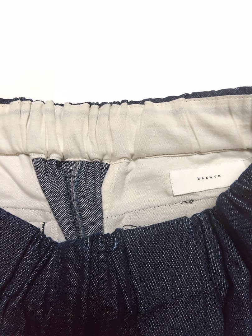 かぐれ 2025 デニムクロップドパンツ インディゴ　美品
