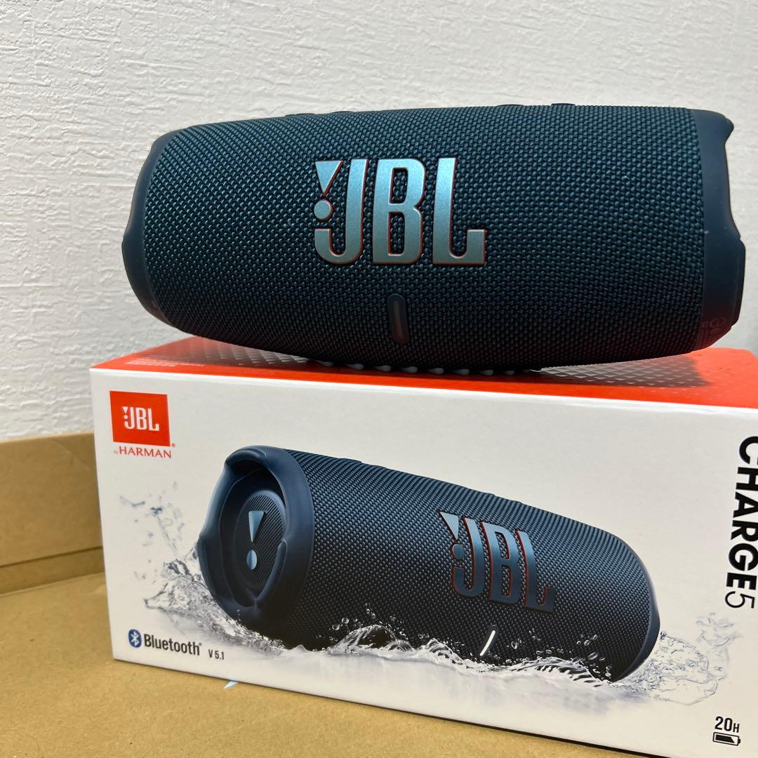 JBL charge5 ネイビー　箱付き　充電ケーブル付き