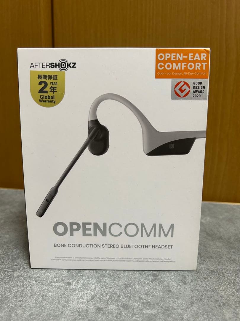 美品　AFTERSHOKZ OPENCOMM 骨伝導イヤホン　ヘッドセット