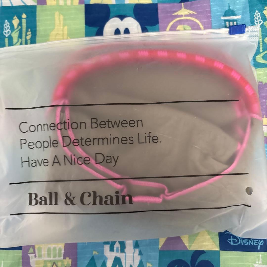 新品・未使用☆ボールアンドチェーン　ピンクリボン　エコバッグ　グレー