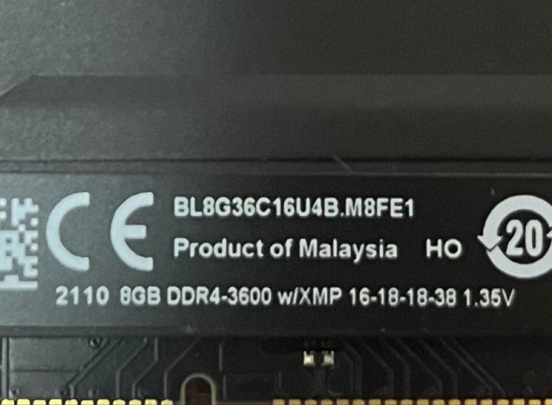 DDR4 3600 16GB (2×8GB)Crucial BALLISTIX