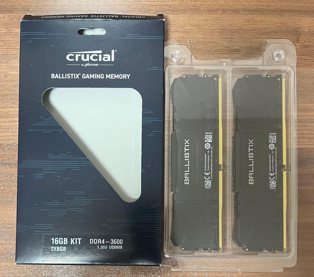 DDR4 3600 16GB (2×8GB)Crucial BALLISTIX