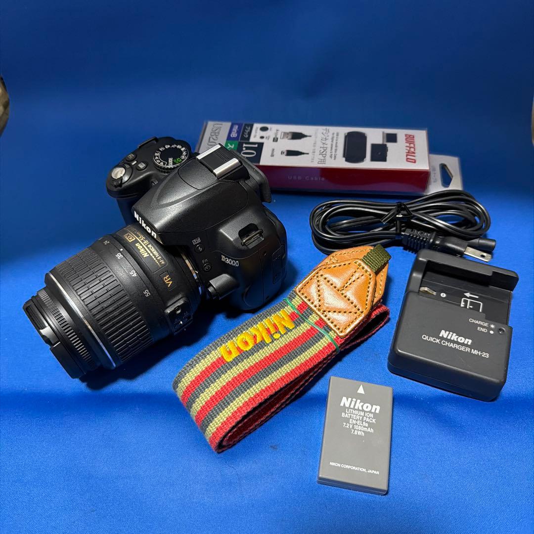 Nikon D3000 デジタル一眼レフカメラ+18-55ｍｍレンズ