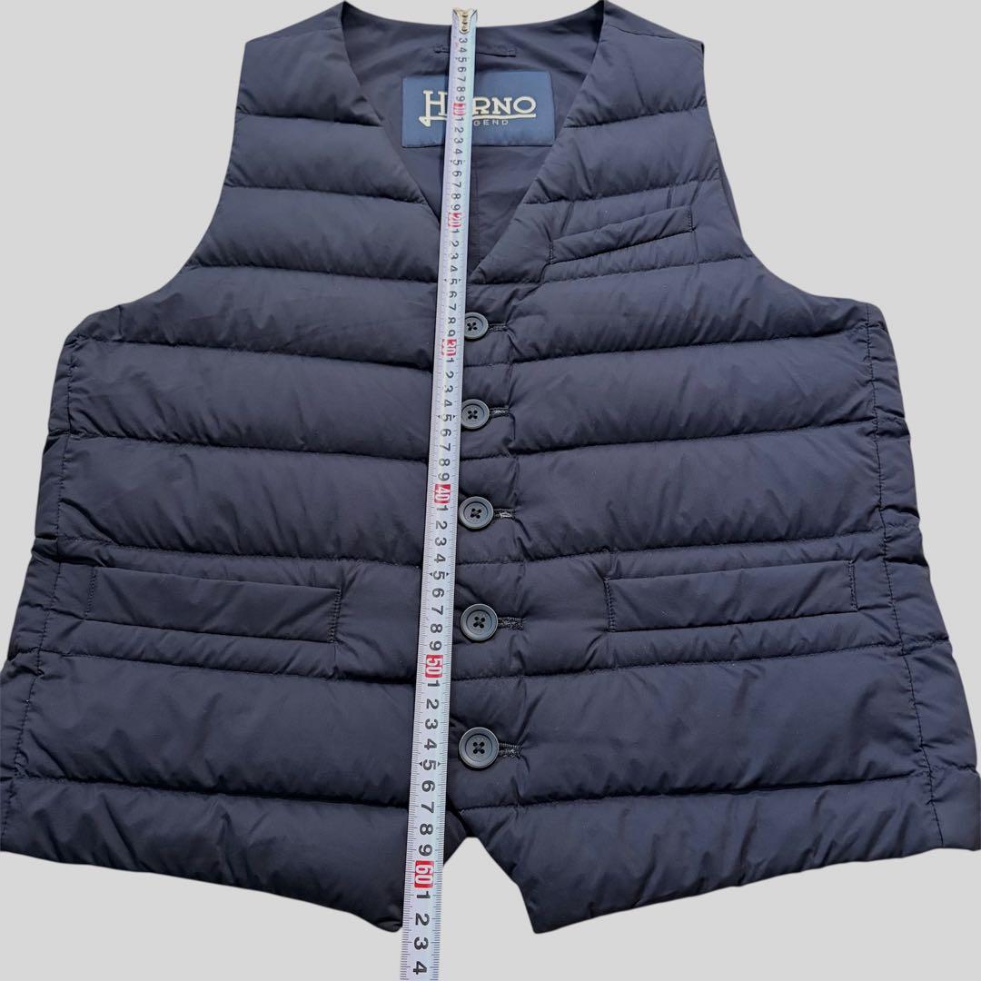 ヘルノ HERNO LEGEND ダウンベスト ジレ サイズ48 ダークネイビー
