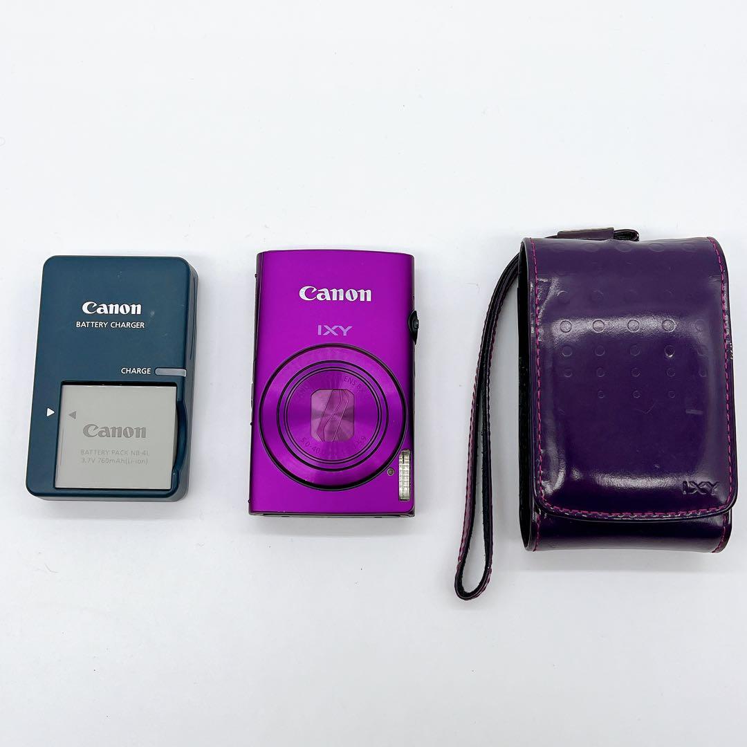 【美品】Canon IXY 600F パープル 専用ケース オールド コンデジ
