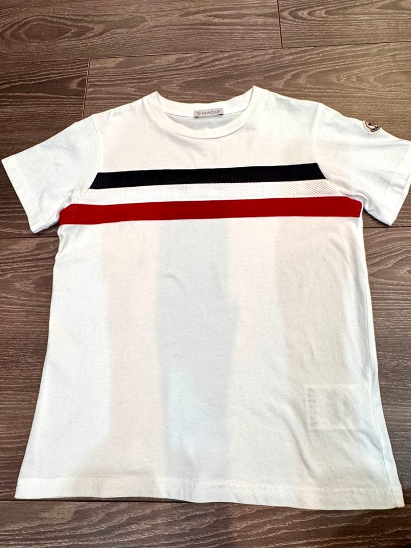 Moncler ストライプ Tシャツ ホワイト10A 美品