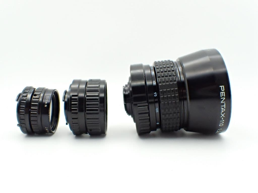 【良品】PENTAX 110用レンズ 70mm&24mm&18mm 3本セット