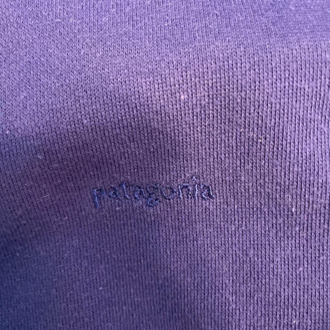 短丈　襟付き　patagonia パープル スウェット M