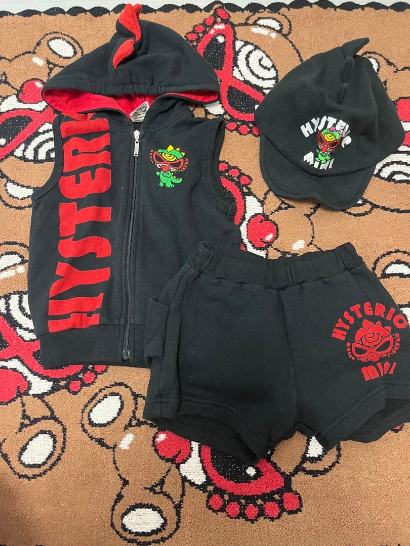 602.HYSTERIC MINI ミニラ　ベビー服セット 黒