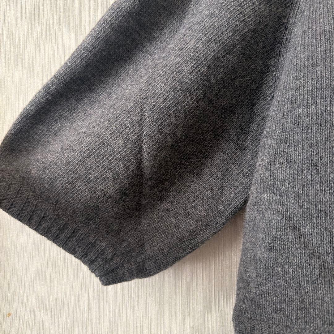 BURBERRY BLUE LABEL ケーブルニットカーディガン 38 グレー