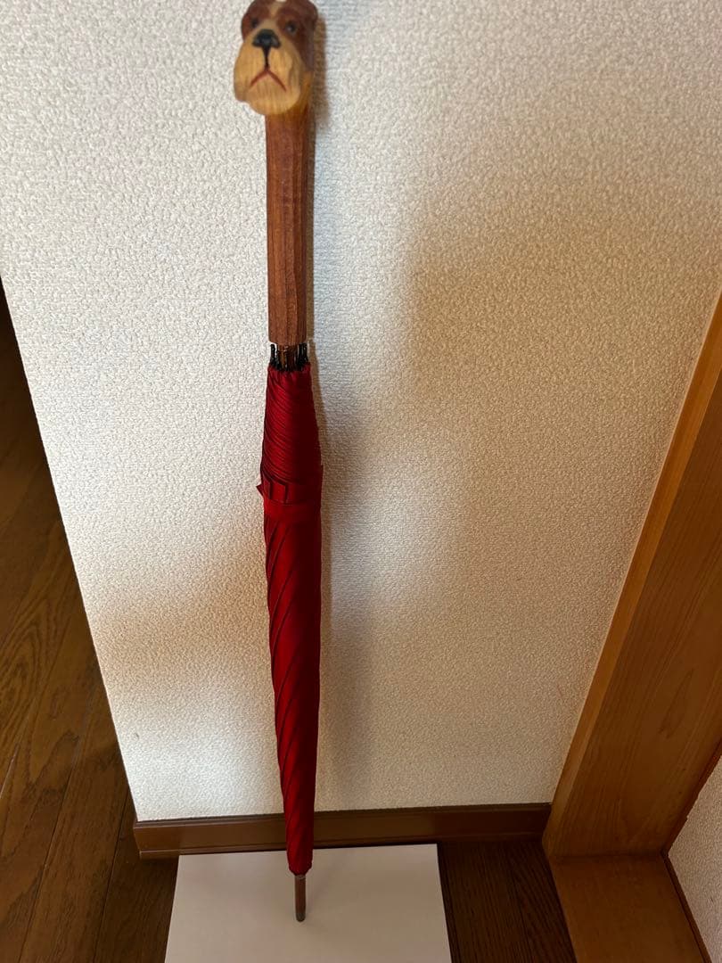 米田正一商店　雨傘　手彫りの柄